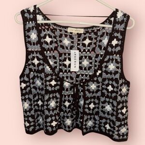 Pacsun LA Hearts Crochet Knit Semi Cropped Top